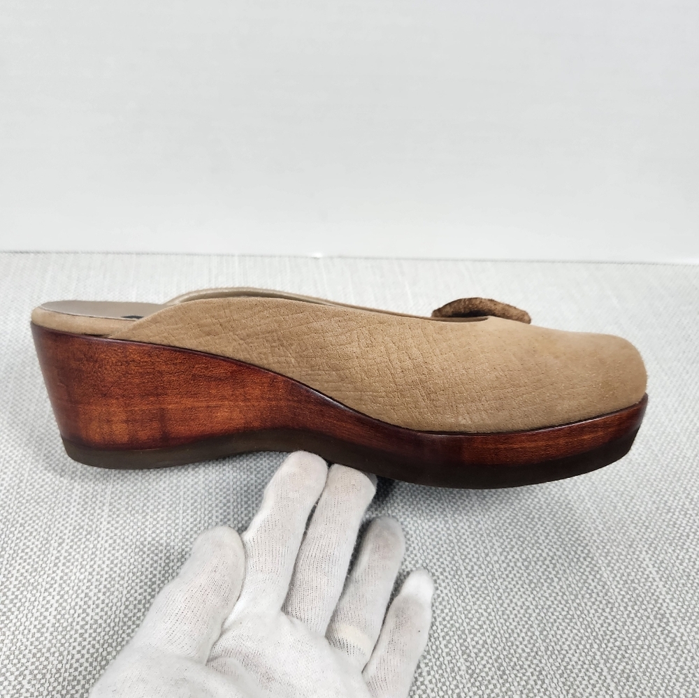 Salpy Size 10 Tan Leather Mules Boho Handmade - Picture 8 of 14